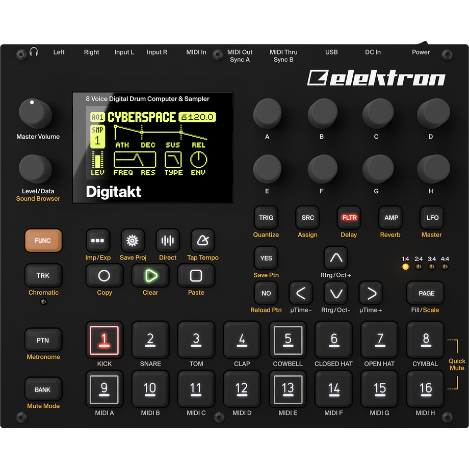 Elektron Digitakt 8-voice Drum Computer and Sampler – Patchwerks